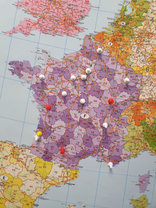 Carte des agences Fox Ten Logistique